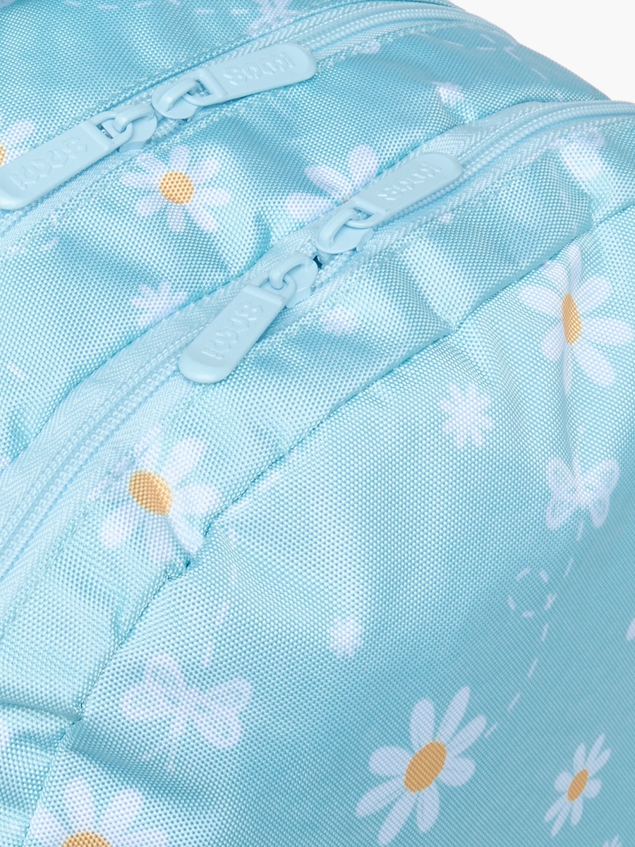 Floral Print 17-inch Backpack with Zip Closure - 43x28x13 cm