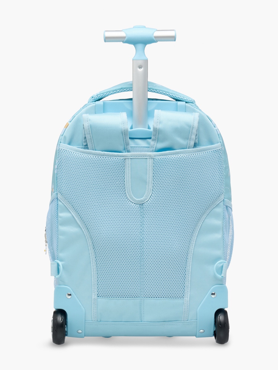 Floral Print 17-inch Trolley Backpack with Zip Closure - 43x28x13 cm