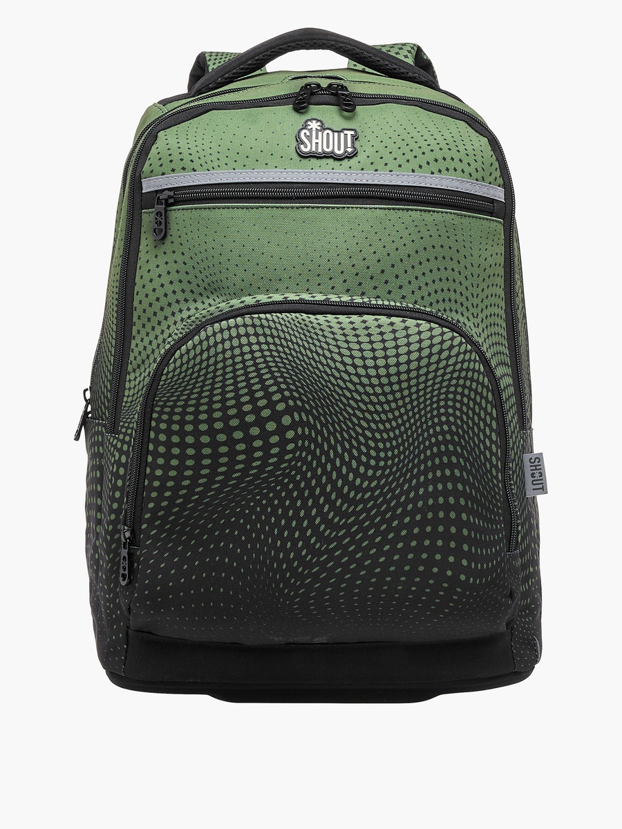 SHOUT Printed Backpack with Zip Closure and Adjustable Strap - 32x20x45 cm