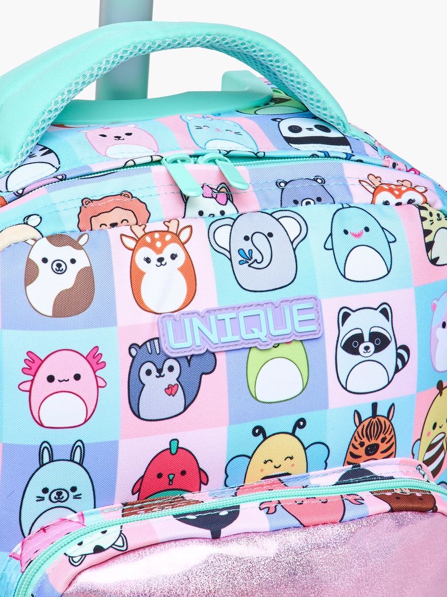 Squishy Squad Print Trolley Backpack with Retractable Handle - 32x22x47 cm