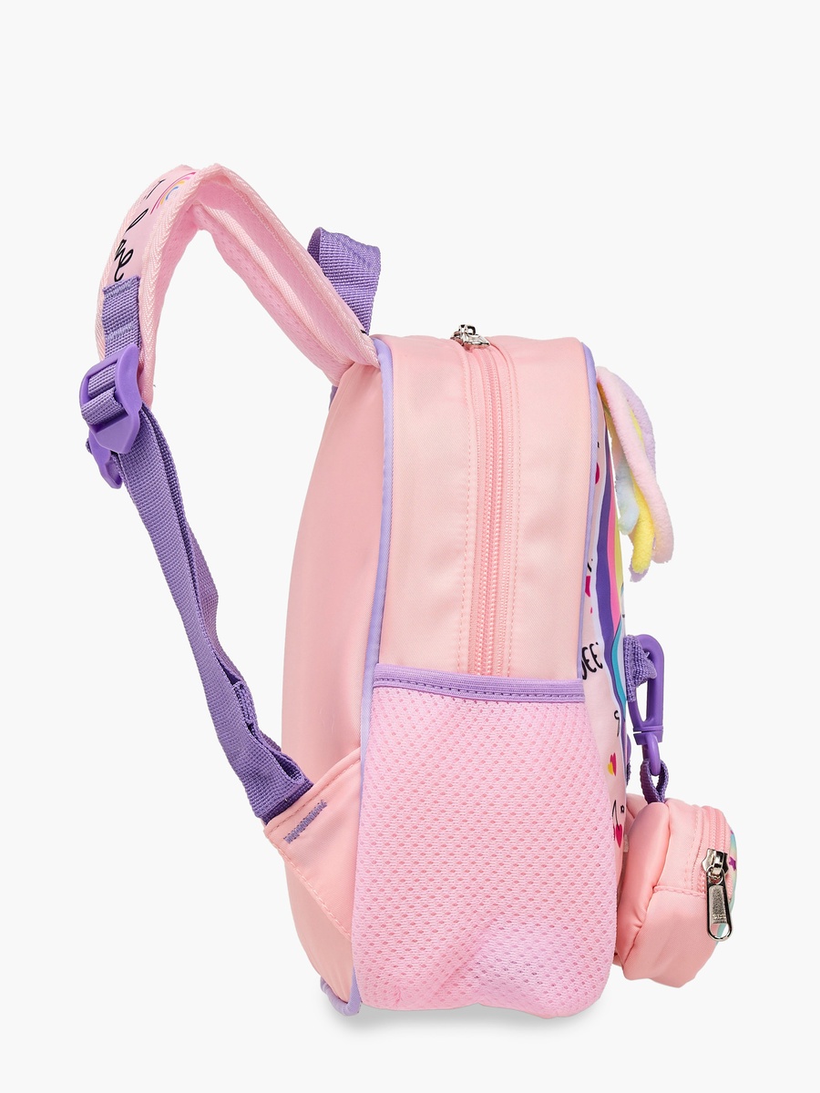 Supercute Unicorn Print Backpack with Shoulder Straps and Detachable Pouches - 26x10x28 cm
