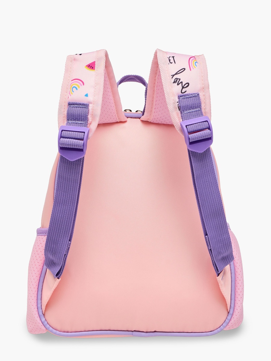 Supercute Unicorn Print Backpack with Shoulder Straps and Detachable Pouches - 26x10x28 cm