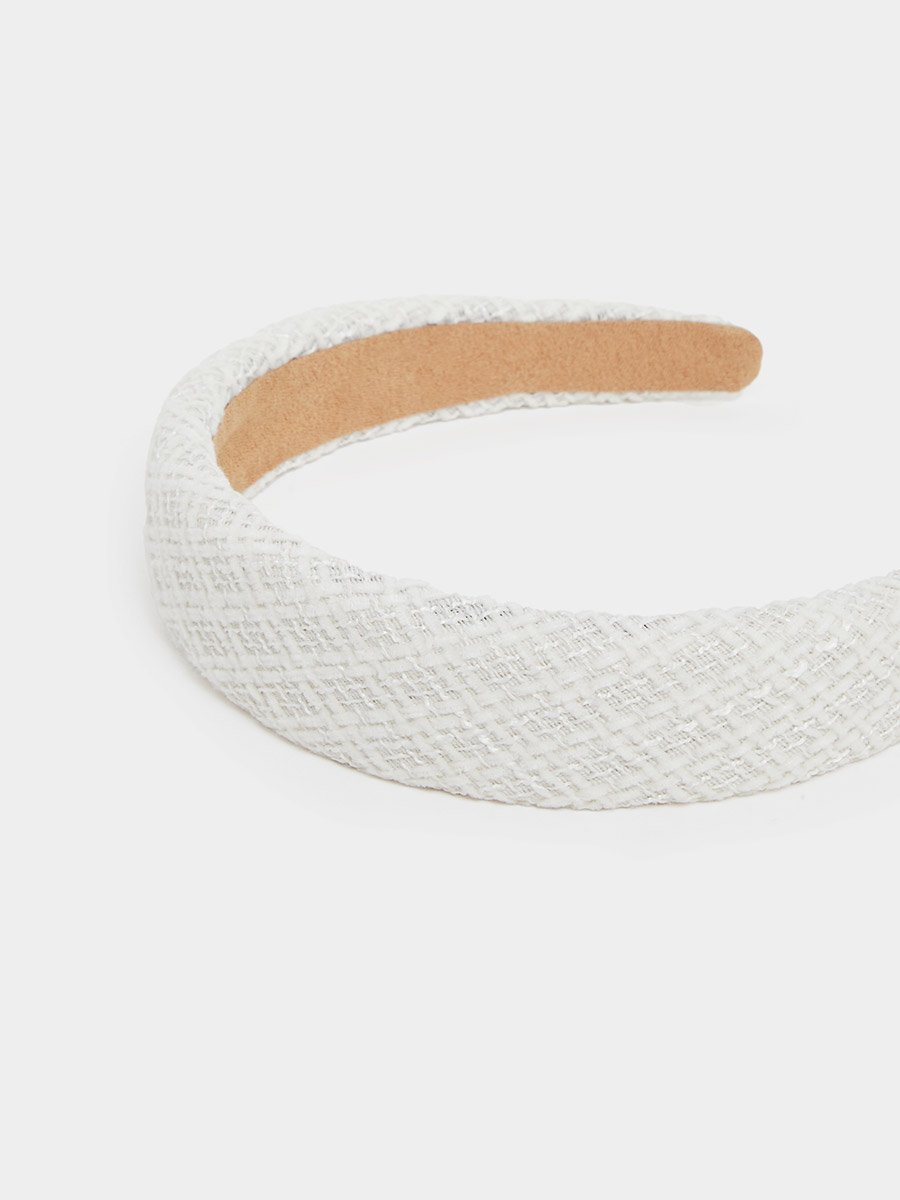 Girls Tweed Look Padded Headband