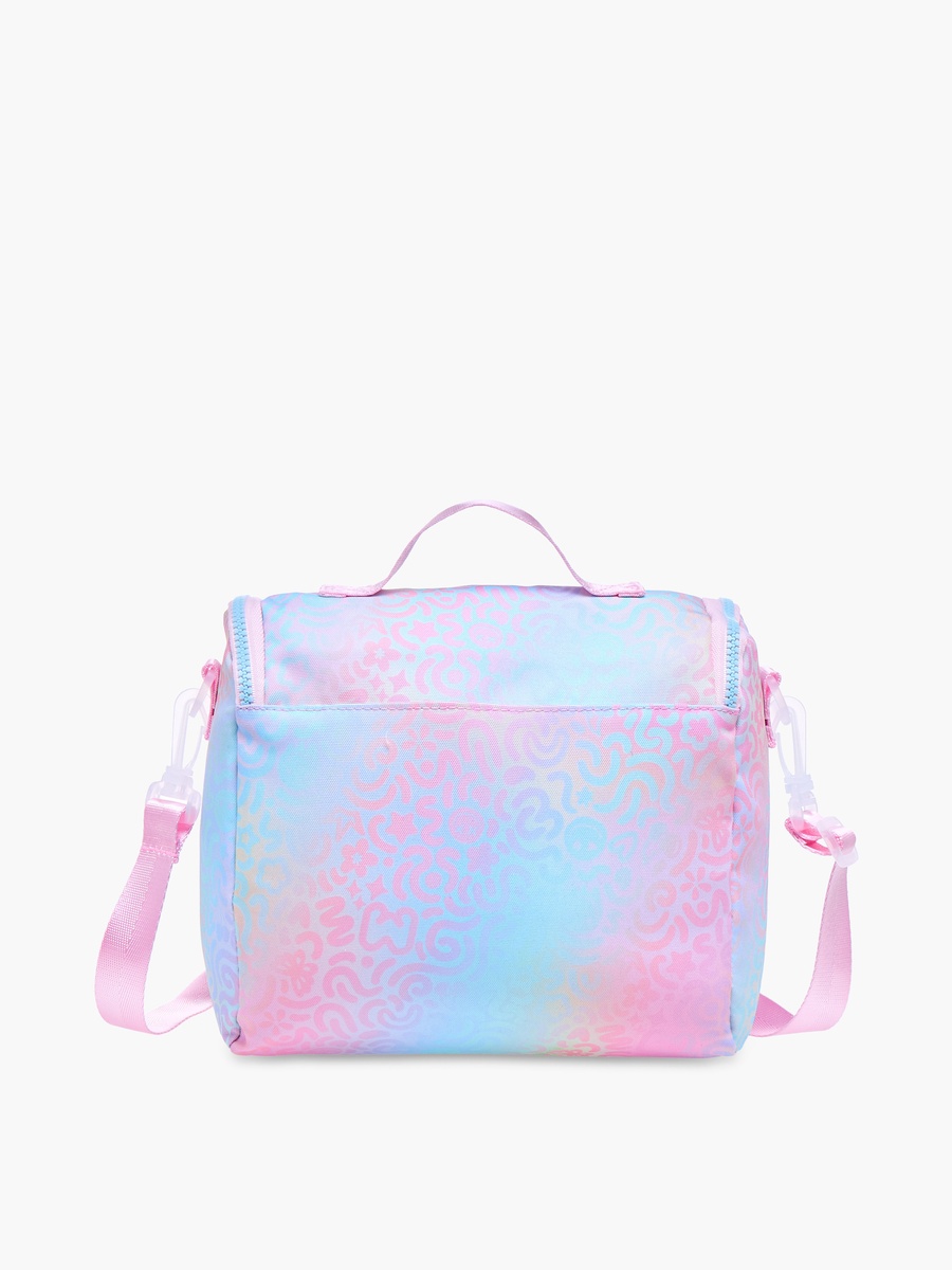 Iris Slogan Applique Lunch Bag with Zip Closure