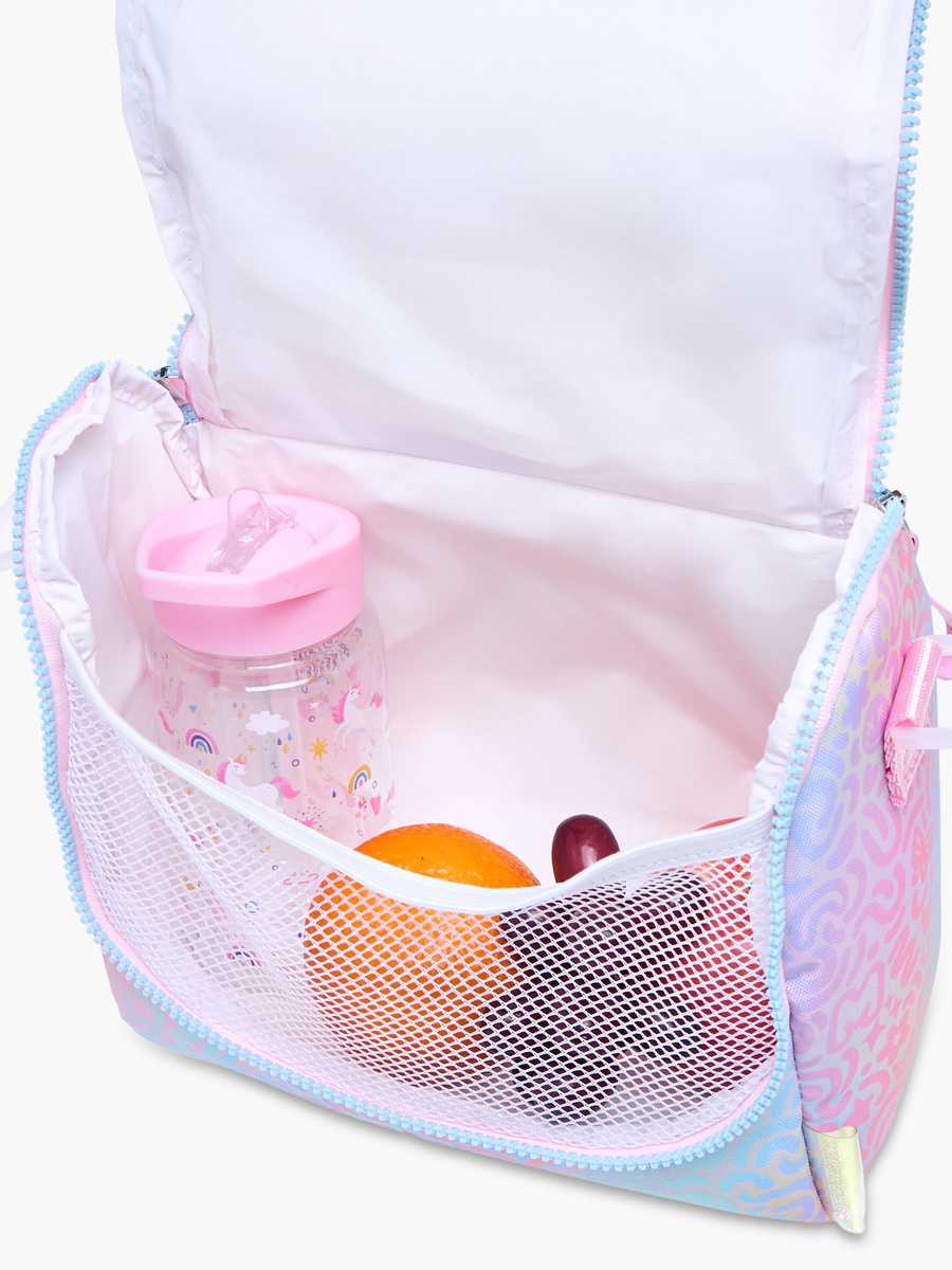 Iris Slogan Applique Lunch Bag with Zip Closure