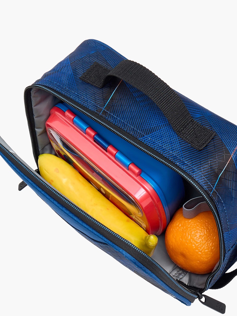 Printed Lunch Bag with Adjustable Strap and Zip Closure