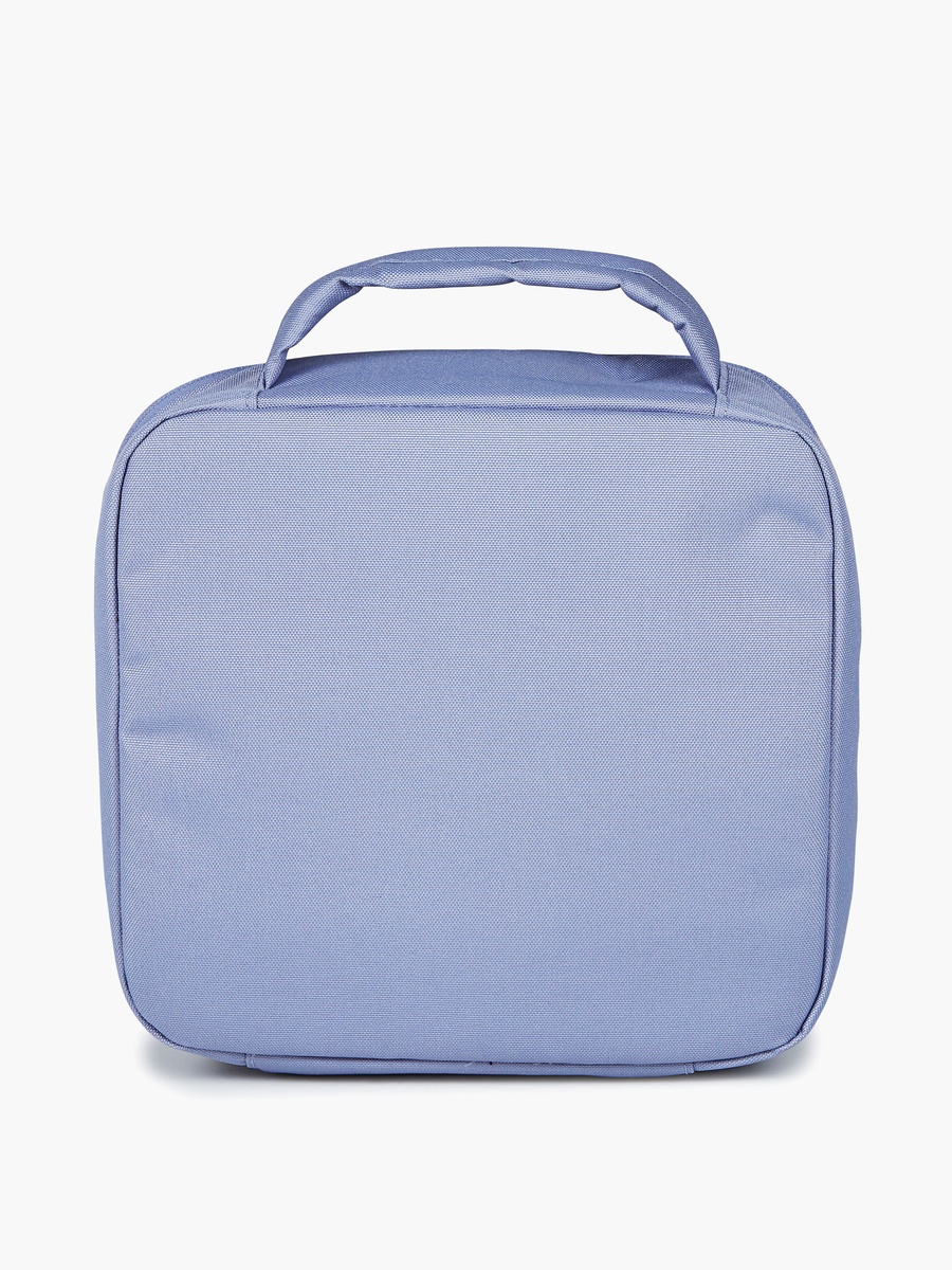 Solid Insulated Lunch Bag with Handle and Zip Closure