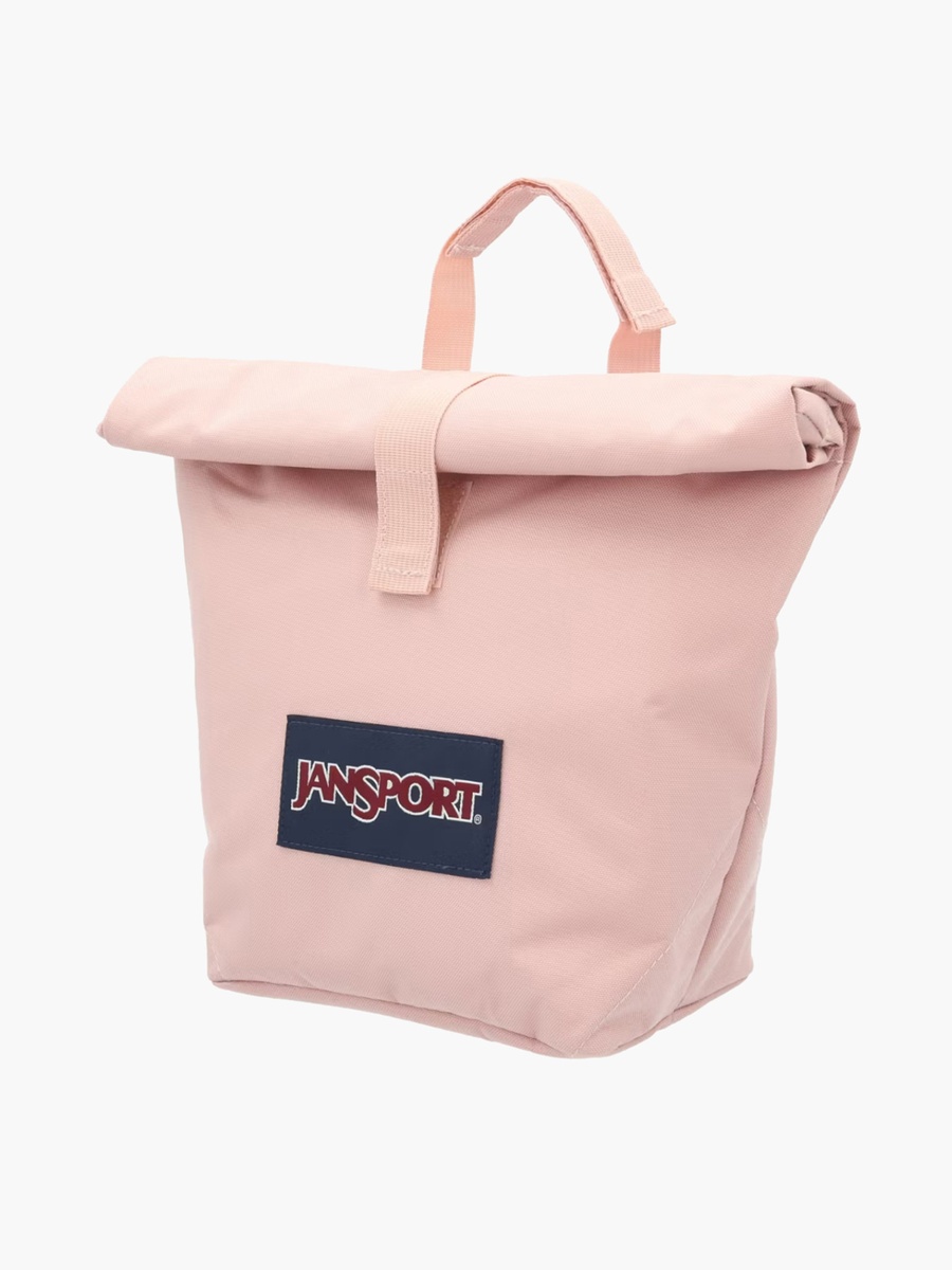 Logo Applique Lunch Bag with Hook and Loop Closure