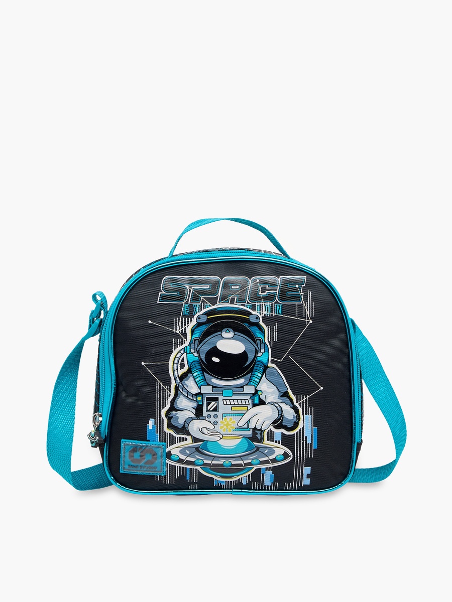 Space Print Lunch Bag with Zip Closure