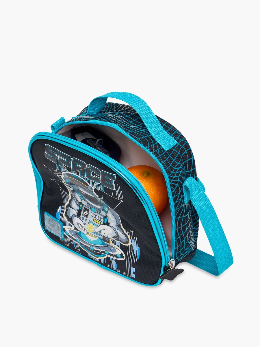 Space Print Lunch Bag with Zip Closure