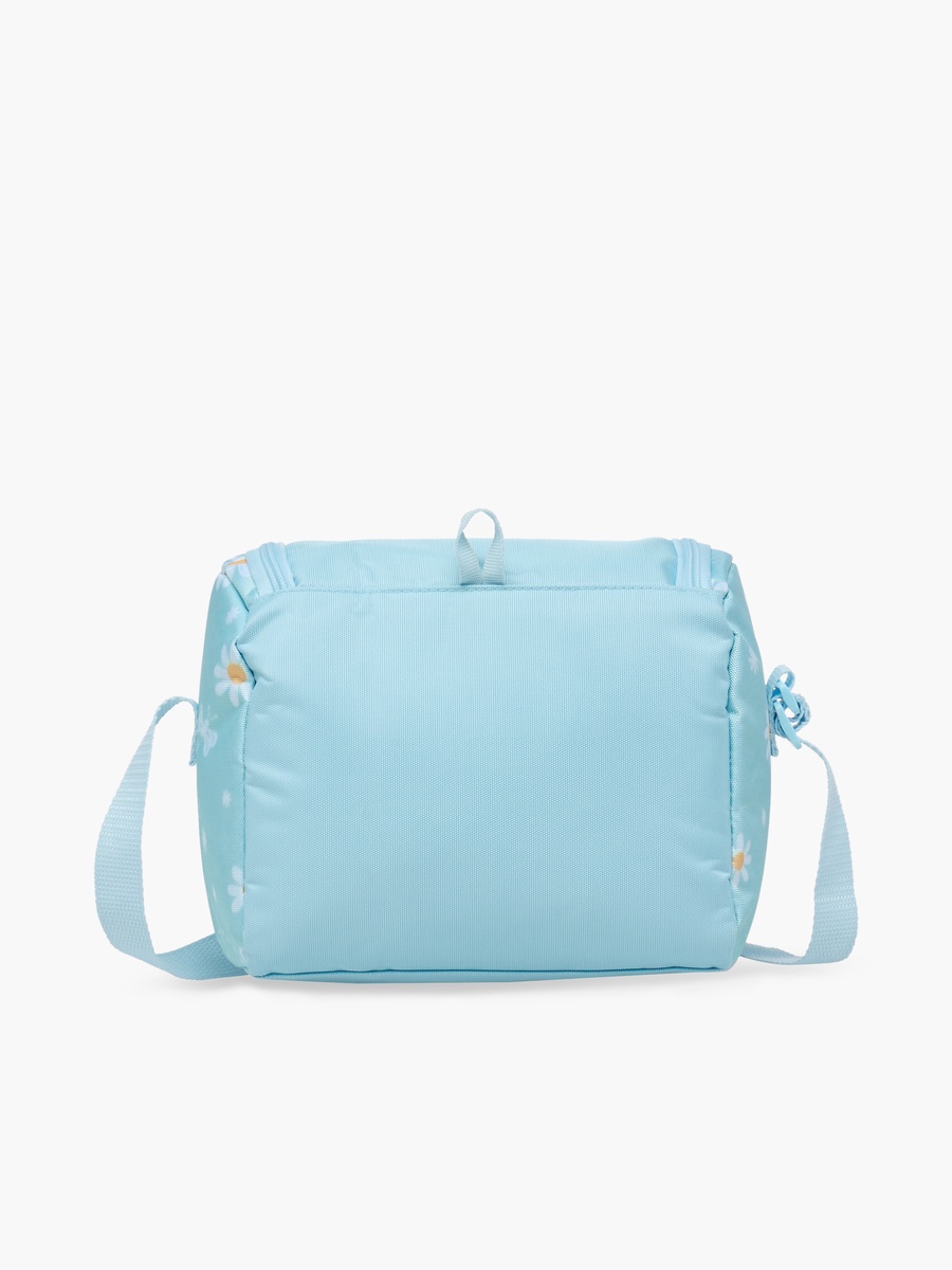Floral Print Lunch Bag with Zip Closure