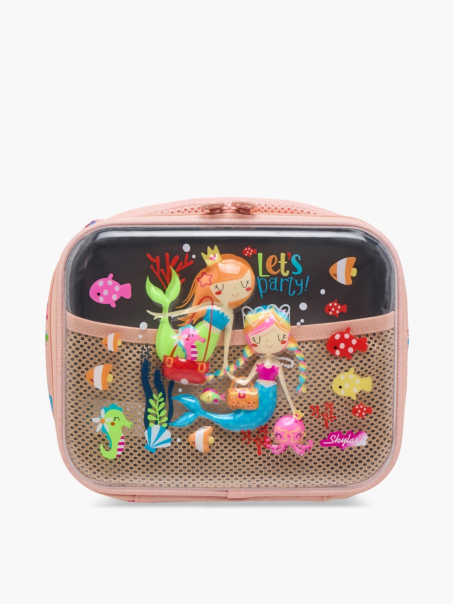 Mermaid Lunch Bag with Top Handle and Zip Closure