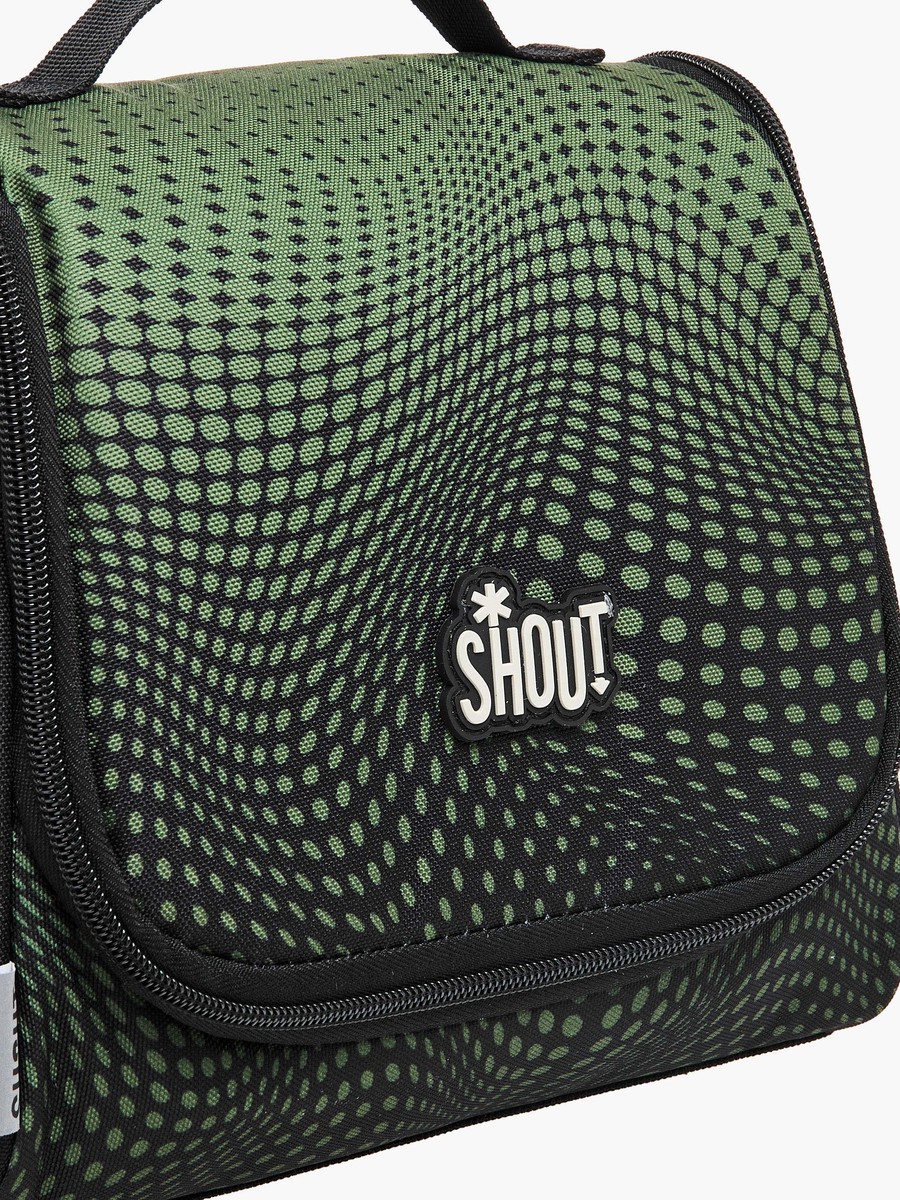 SHOUT Printed Lunch Bag with Zip Closure