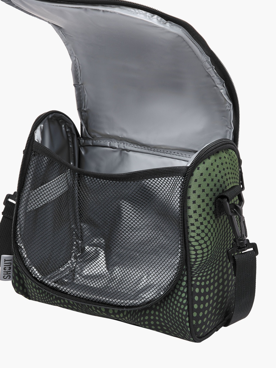 SHOUT Printed Lunch Bag with Zip Closure