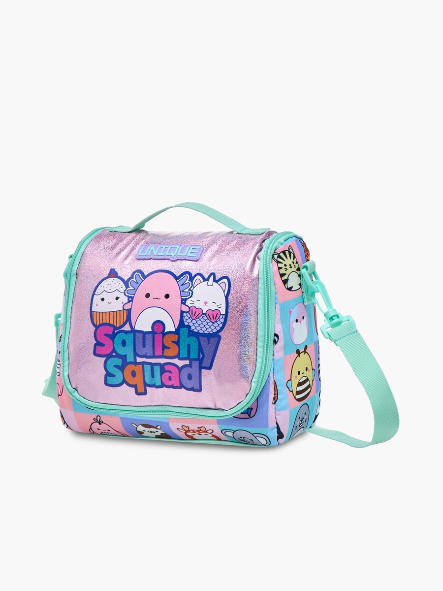 Squishy Squad Print Lunch Bag with Zip Closure