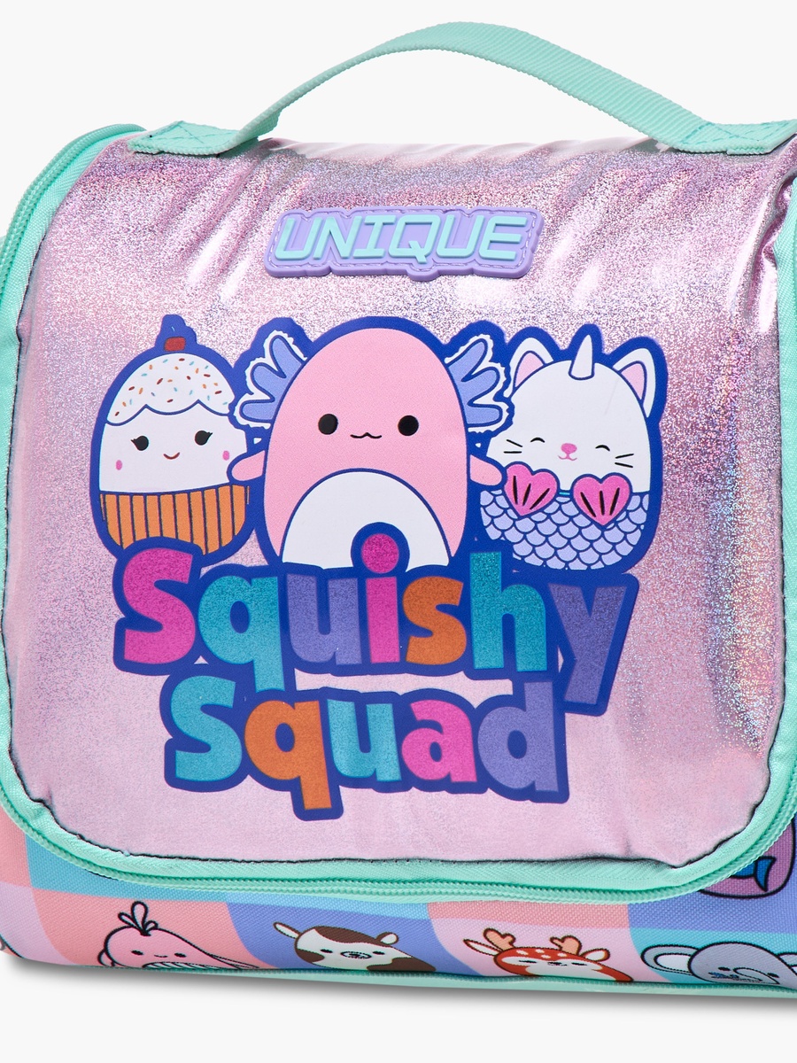 Squishy Squad Print Lunch Bag with Zip Closure