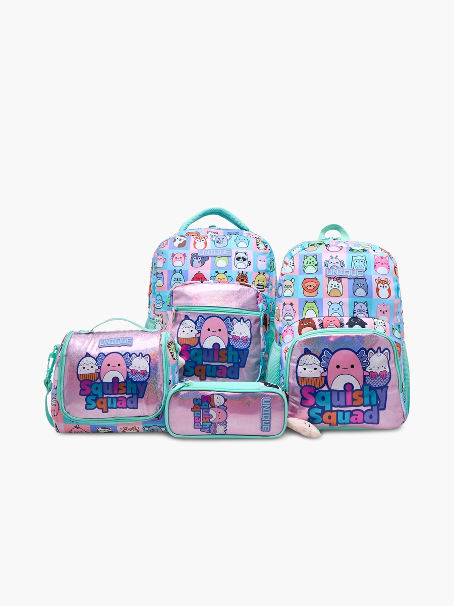 Squishy Squad Print Lunch Bag with Zip Closure