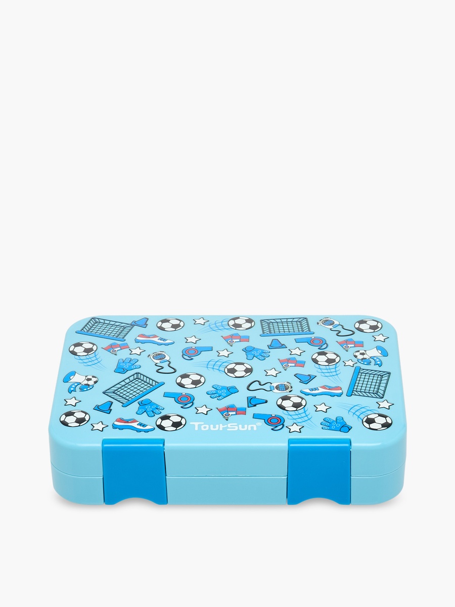Football Print 3-Compartment Lunch Box