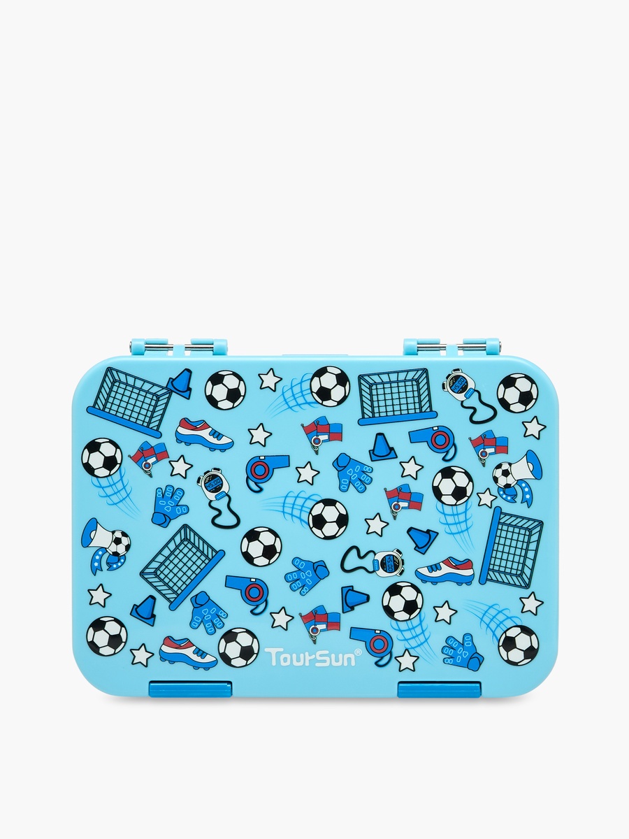 Football Print 3-Compartment Lunch Box