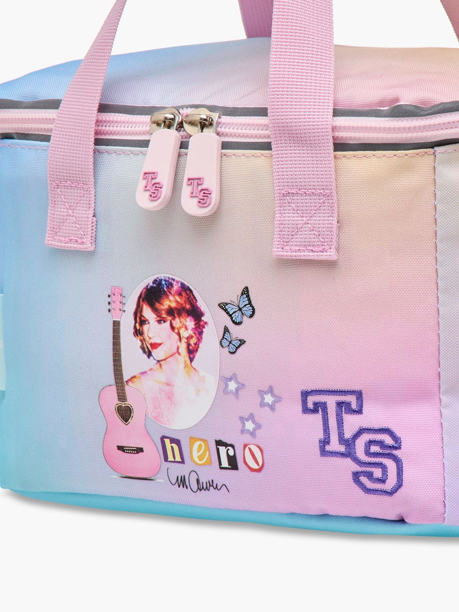 Celebrity Icons Taylor Swift Print Lunch Bag with Adjustable Strap and Zip Closure