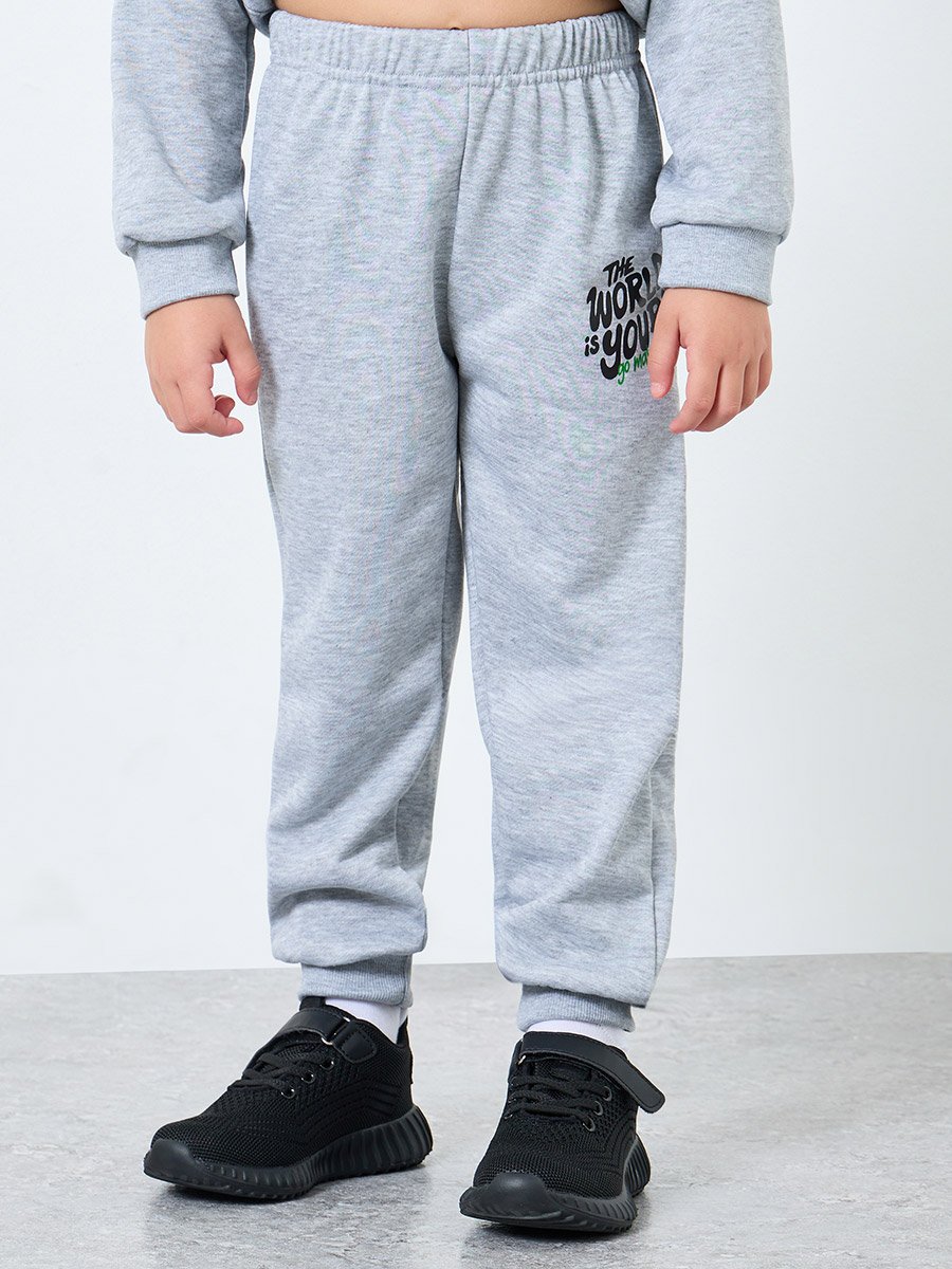 Boys Grey Graffiti Print Hoodie and Joggers Set