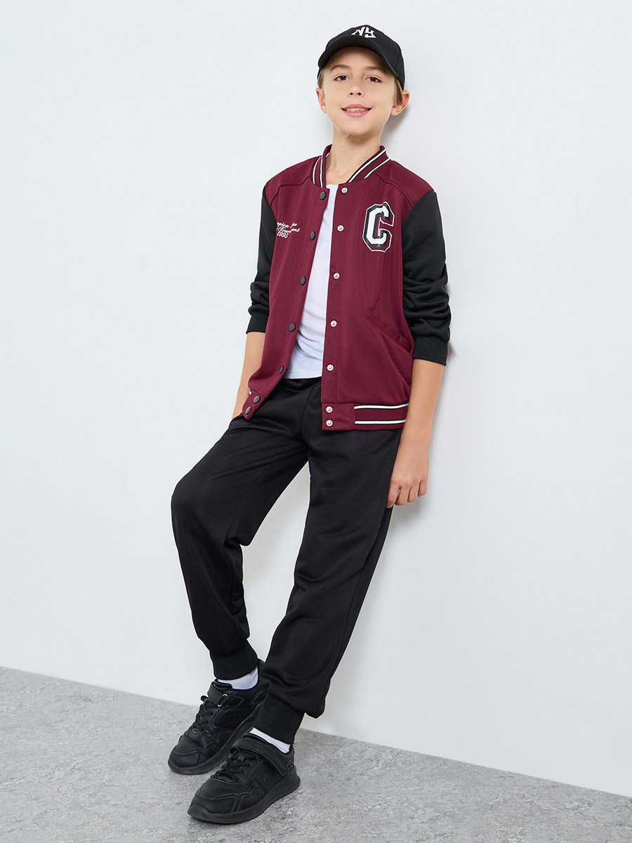 Teens Varsity Print Bomber Jacket and Joggers Set