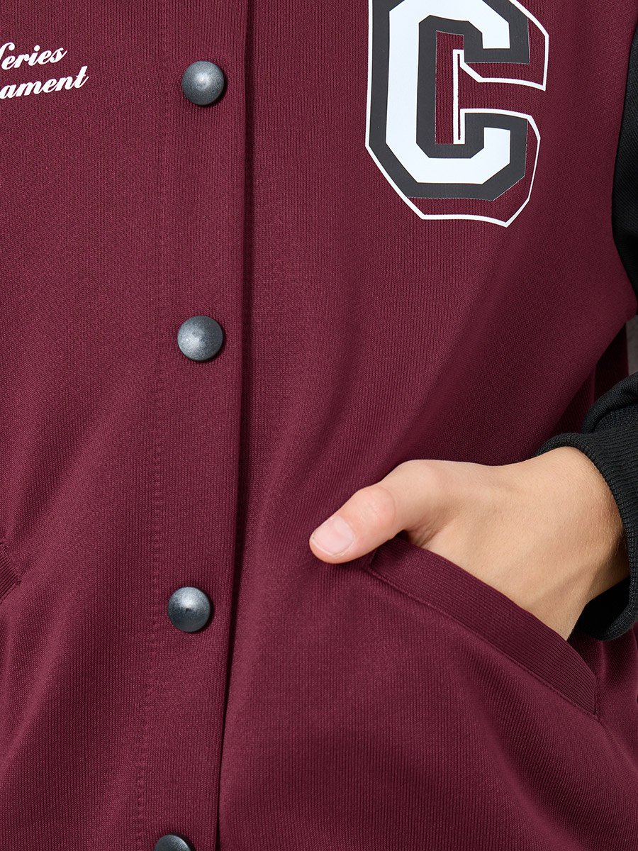 Teens Varsity Print Bomber Jacket and Joggers Set