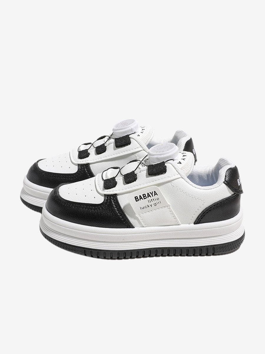 Boys Paneled Sneakers with Stretch Lace