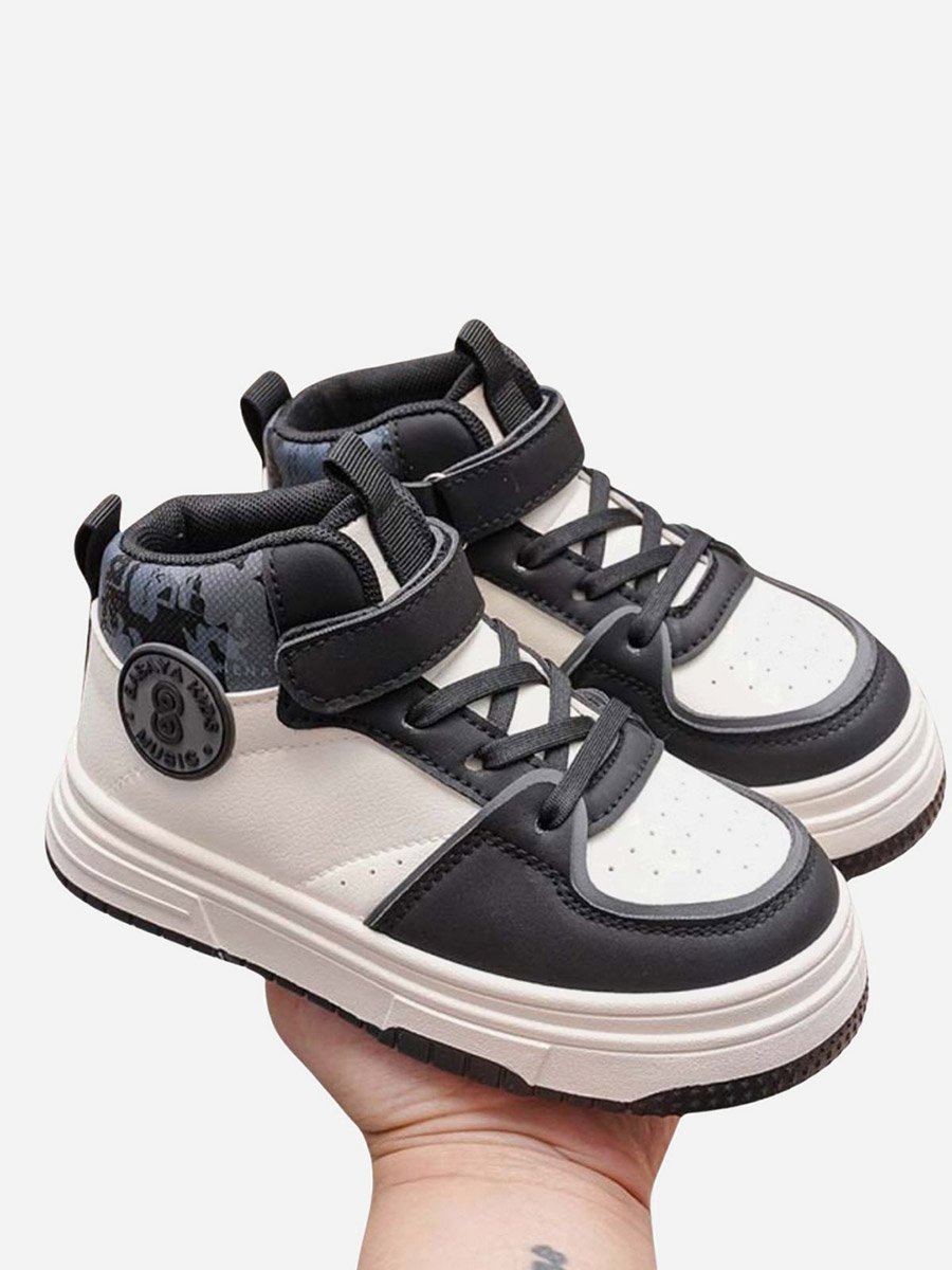 Boys Printed Cuff High-Top Sneakers