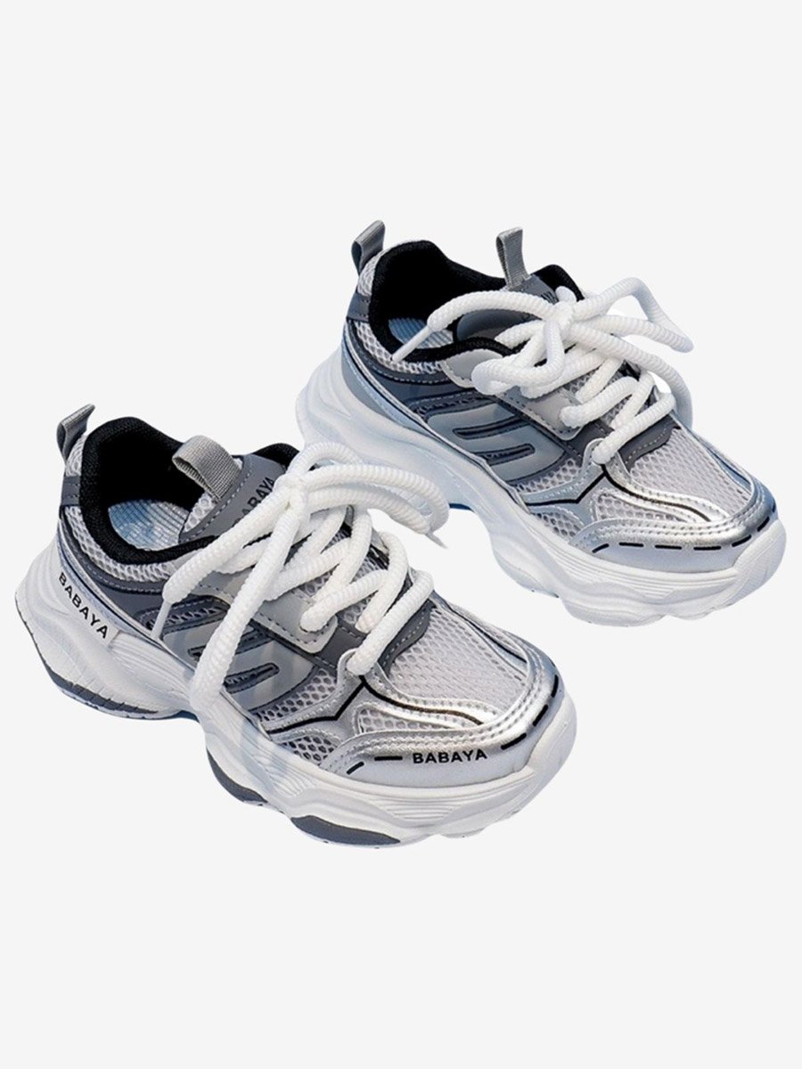 Boys Textured Lace Up Sneakers