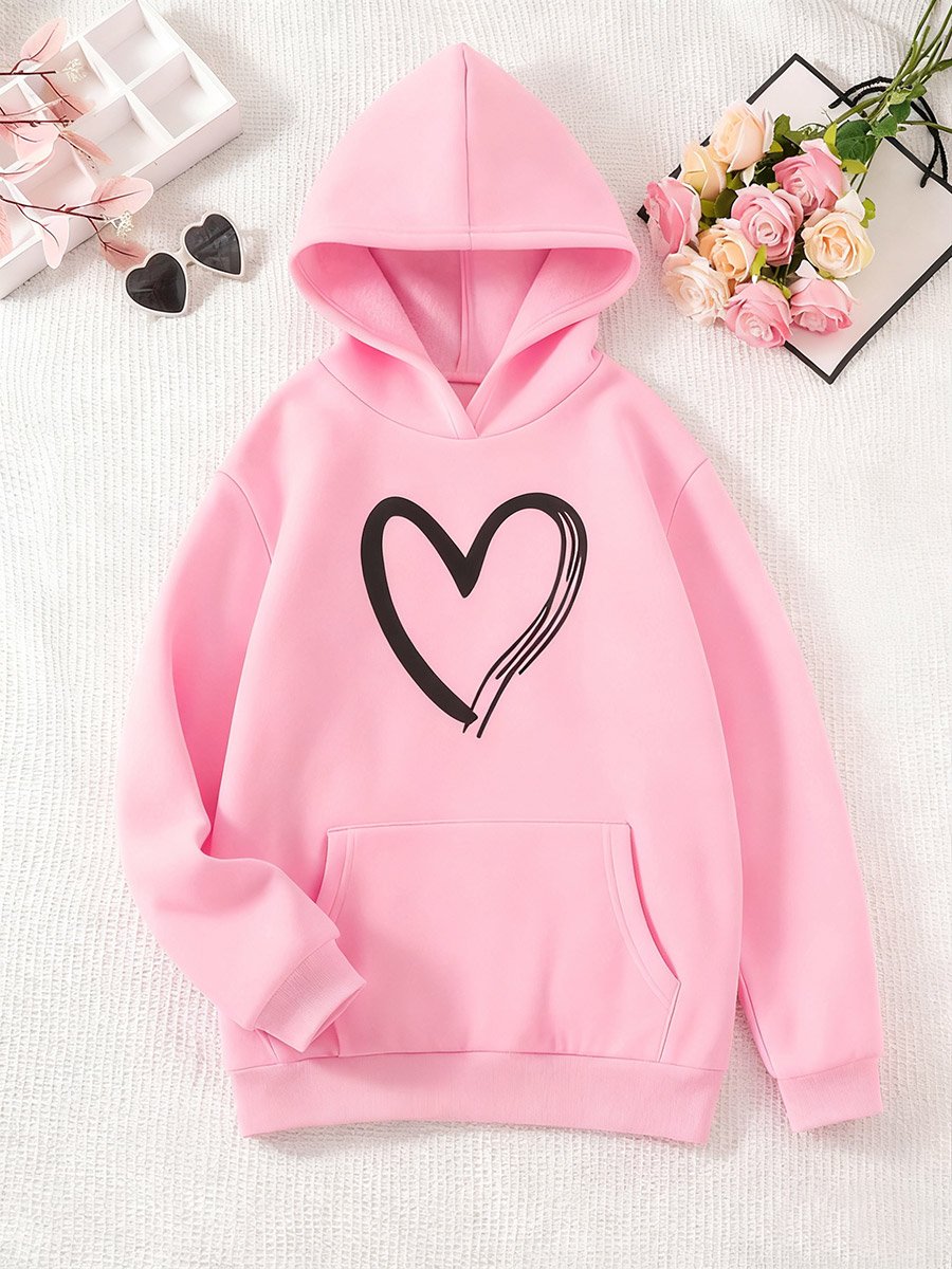 Graphic Printed Pocket Detail Hoodie