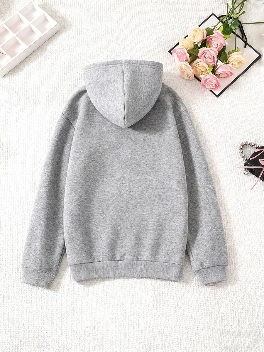 Graphic Printed Pocket Detail Hoodie