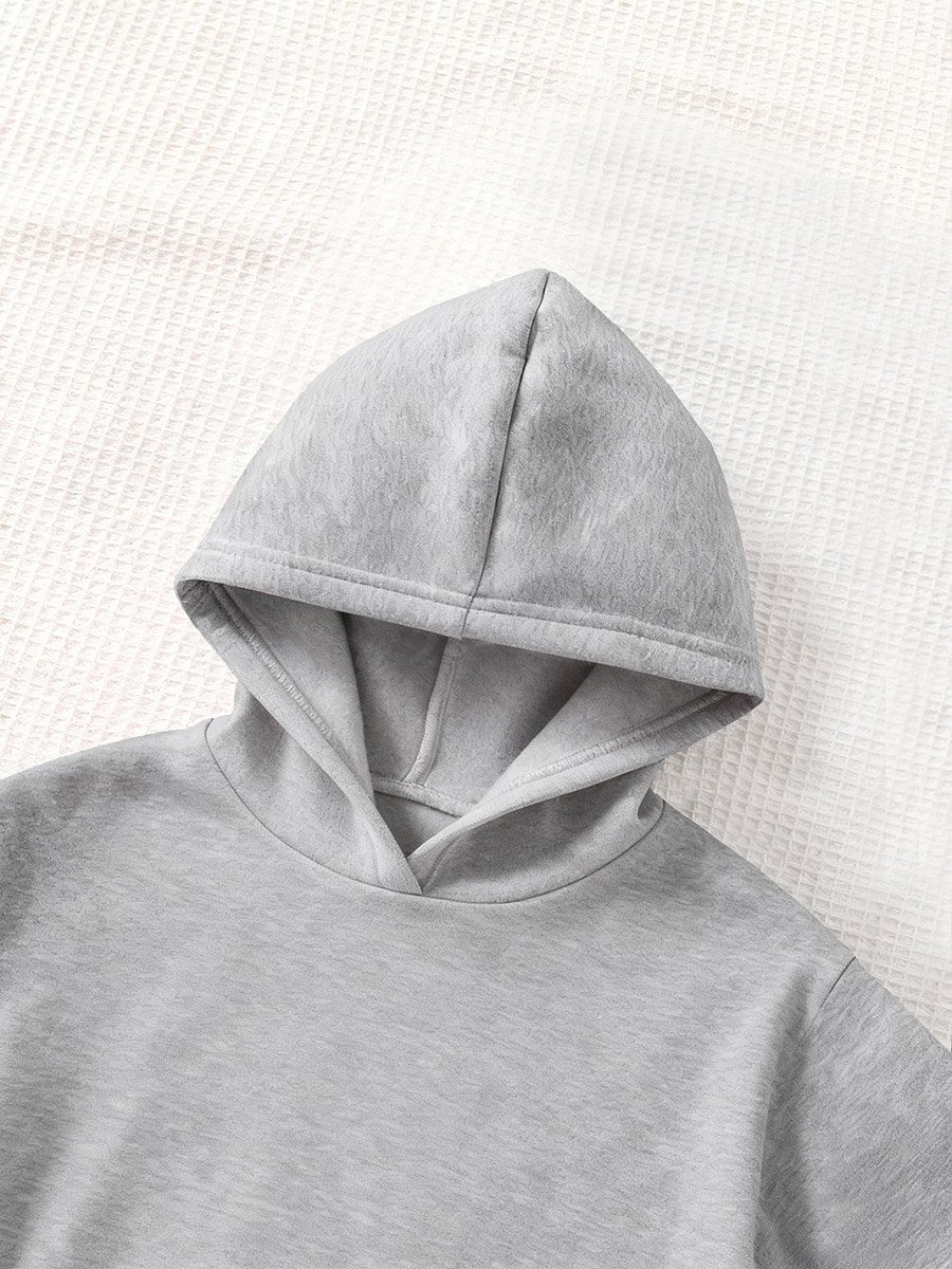 Graphic Printed Pocket Detail Hoodie