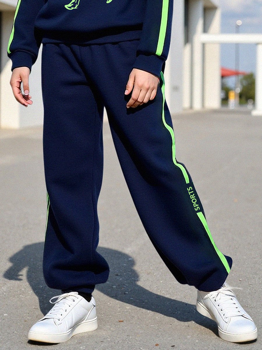 Teens Navy Graphic Sweatshirt and Joggers Set
