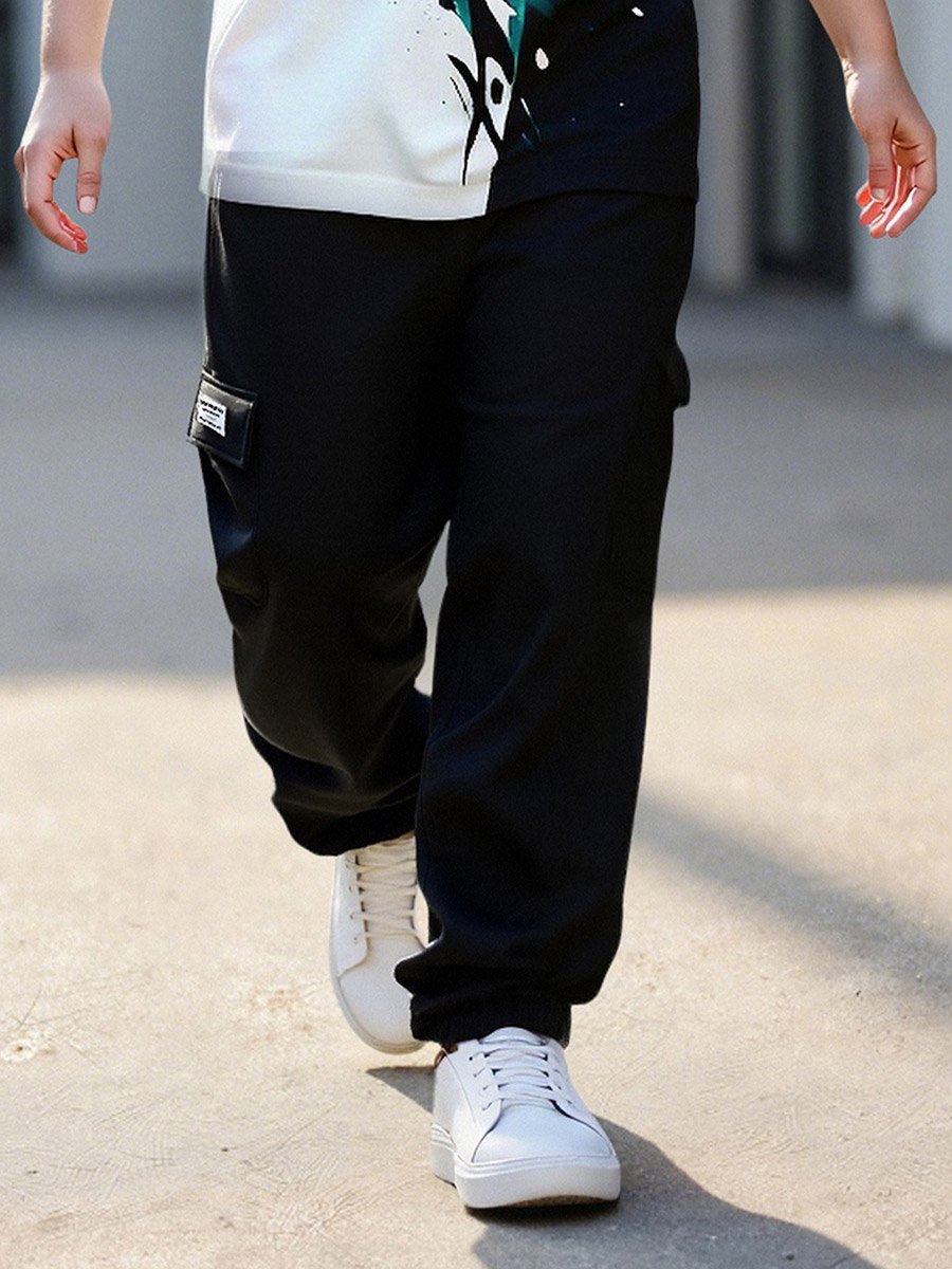 Teens Car Graphic T-Shirt and Joggers Set