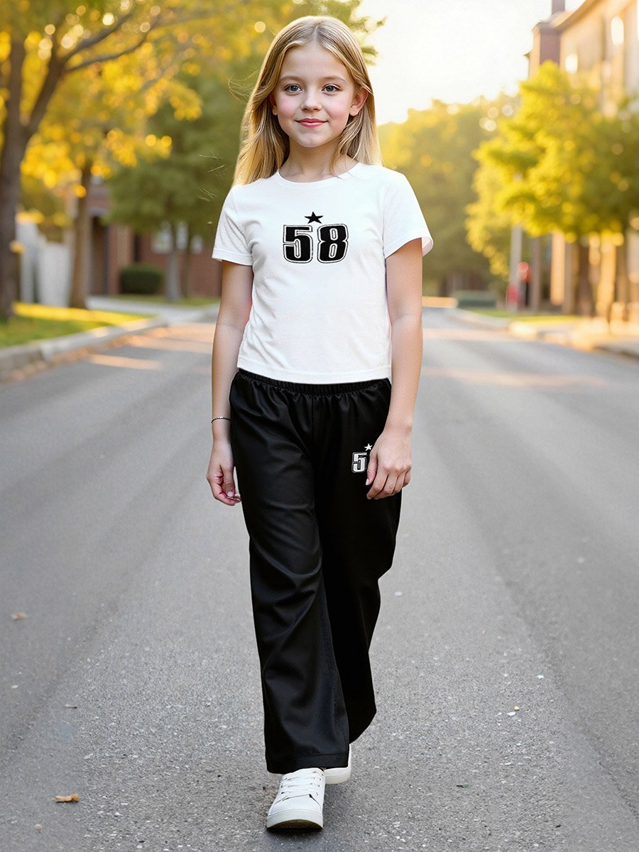 Teens Number Print T-Shirt and Pants Set