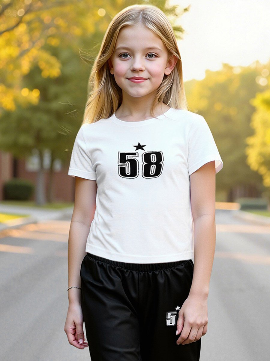 Teens Number Print T-Shirt and Pants Set