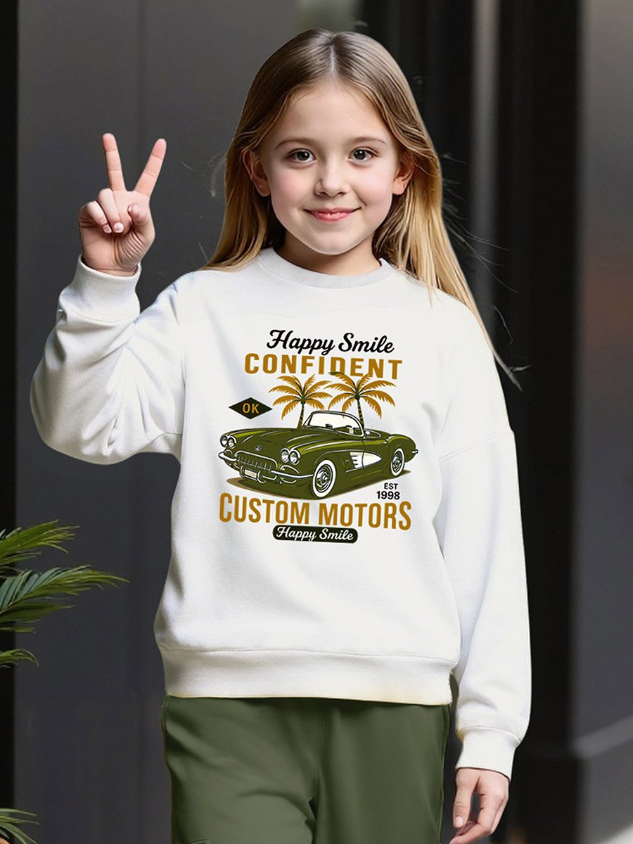 Teens Graphic Print Sweatshirt and Cargo Joggers Set