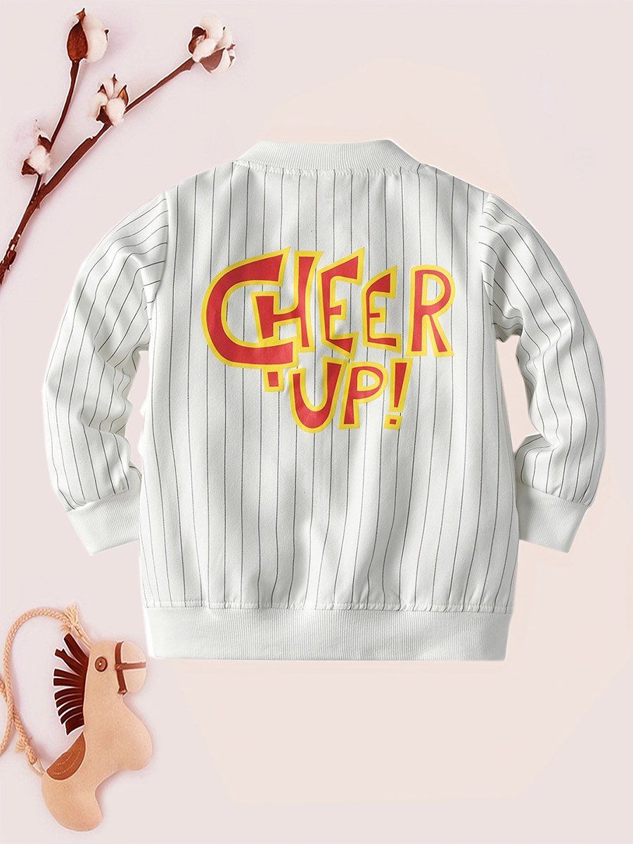 Striped Zip Up Long Sleeve Jacket