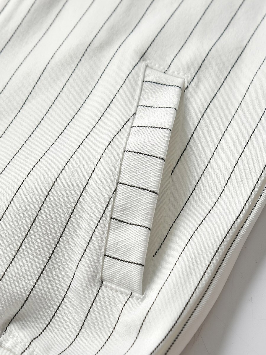 Striped Zip Up Long Sleeve Jacket