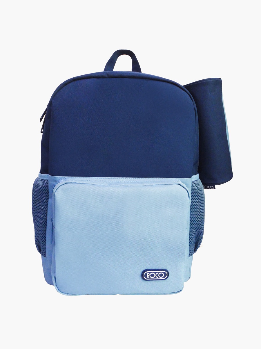 Colourblock 16-inch Backpack with Adjustable Shoulder Straps with Pencil Pouch - 43x31x14 cm