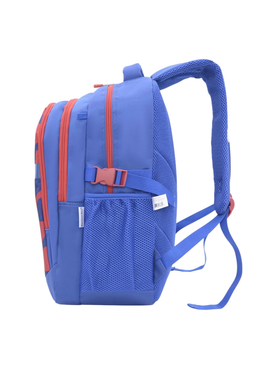 FC Barcelona Printed Backpack with Adjustable Straps and Zip Closure - 6x12x21 cm