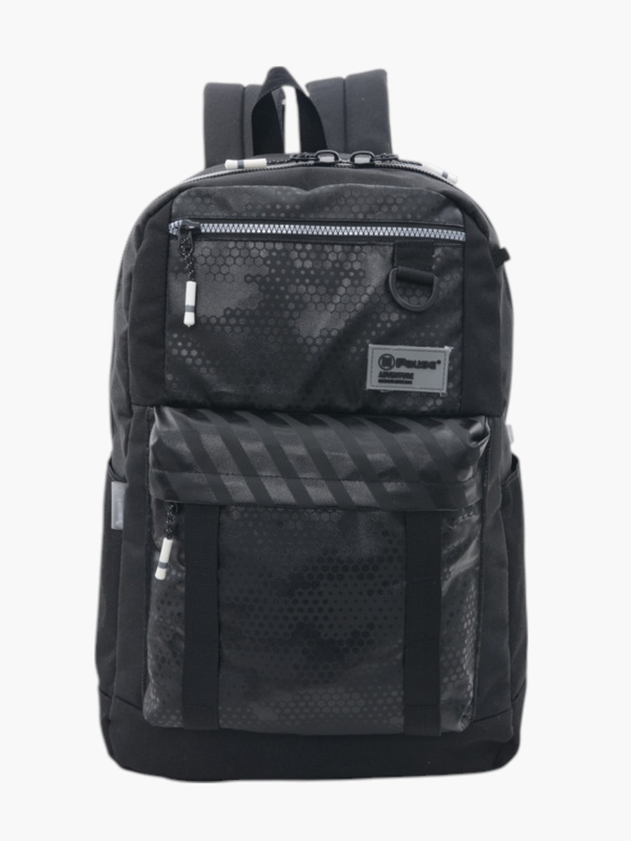Textured School Backpack with Adjustable Shoulder Straps - 12x21 cm