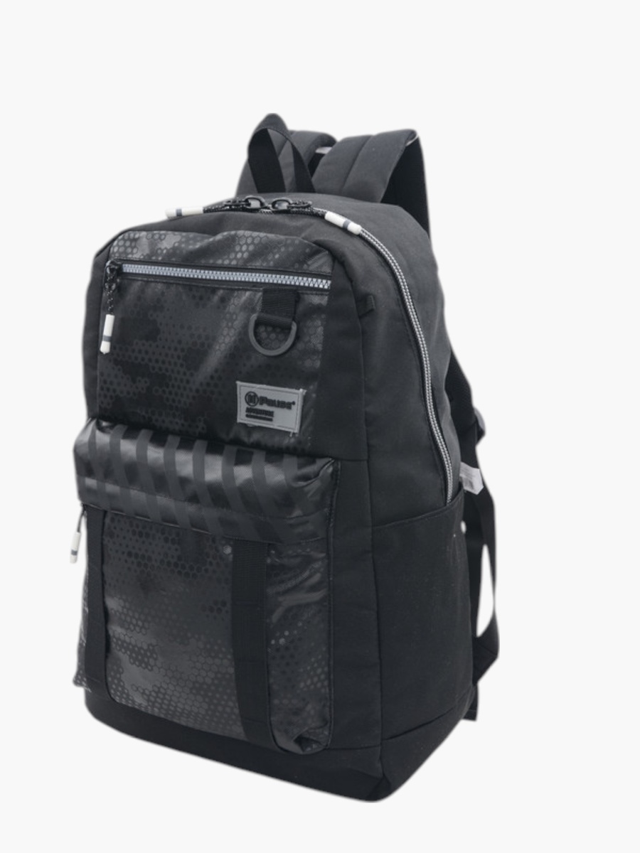 Textured School Backpack with Adjustable Shoulder Straps - 12x21 cm