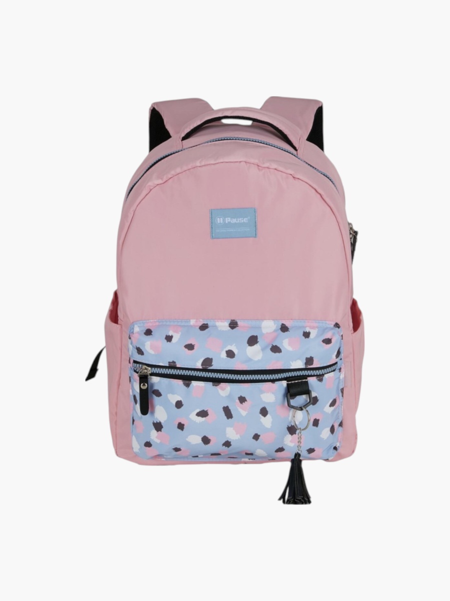 Solid Backpack with Adjustable Straps and Zip Closure - 6x12x21 cm