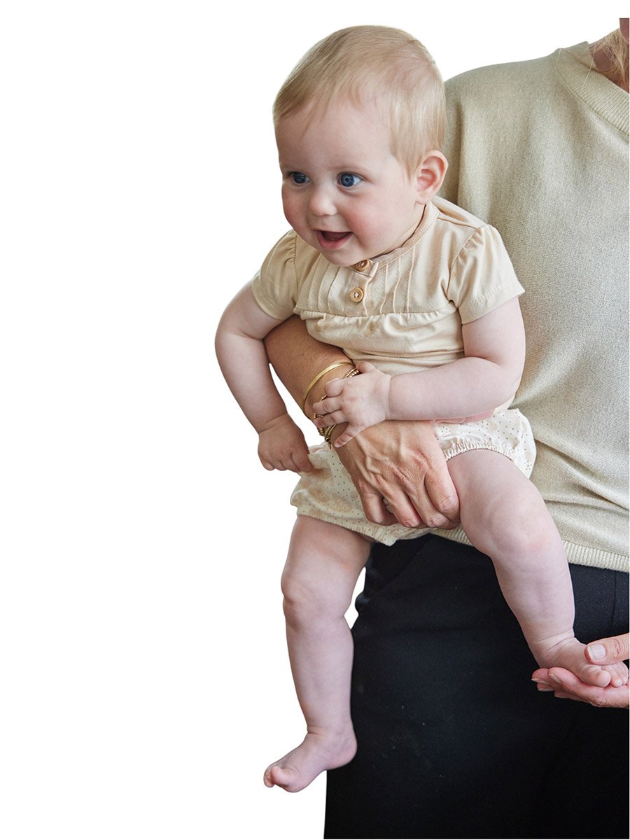 Girls Beige Cotton Top and Printed Shorts Set