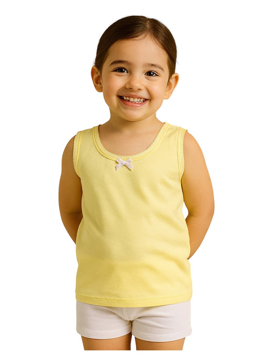 Pack of 3 - Girls Cotton Vests