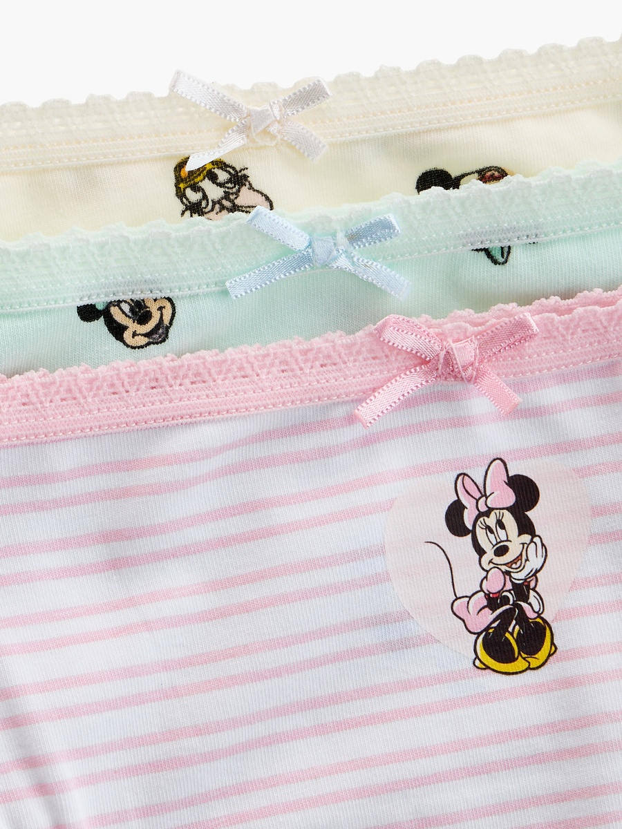 Minnie Mouse Print Briefs with Elasticated Waistband - Set of 3