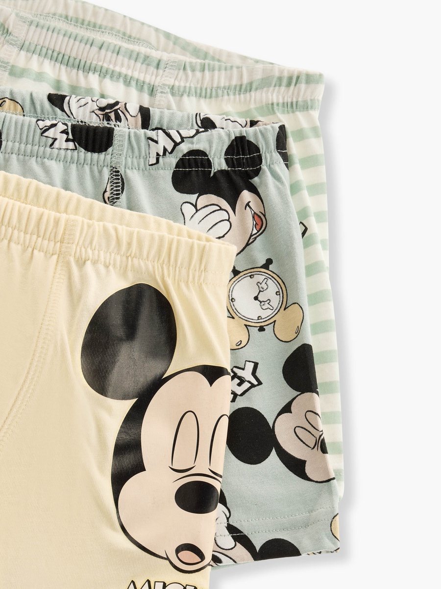 Mickey Mouse Print Boxer Briefs - Set of 3