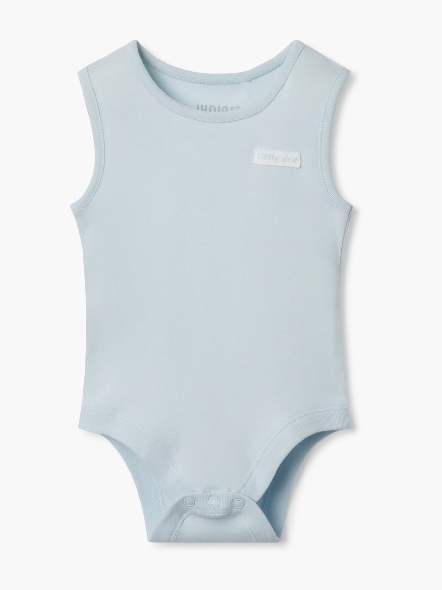 Assorted Sleeveless Bodysuit with Button Closure - Set of 3